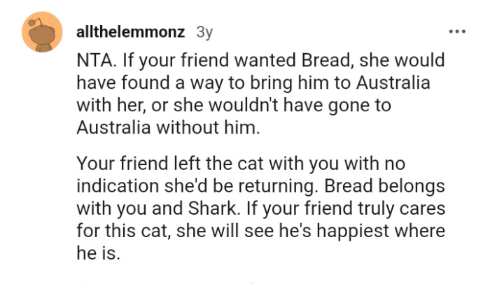 She wouldn't have gone to Australia without him