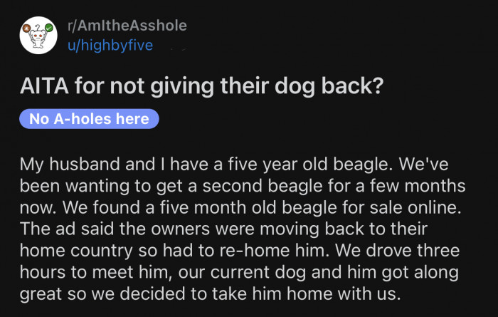 Here’s the original post by Reddit user u/highbyfive: