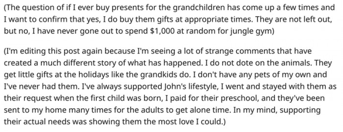 4. OP also offered some clarification: