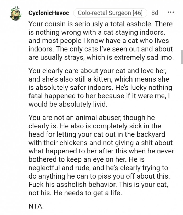 You clearly care about your cat and love her
