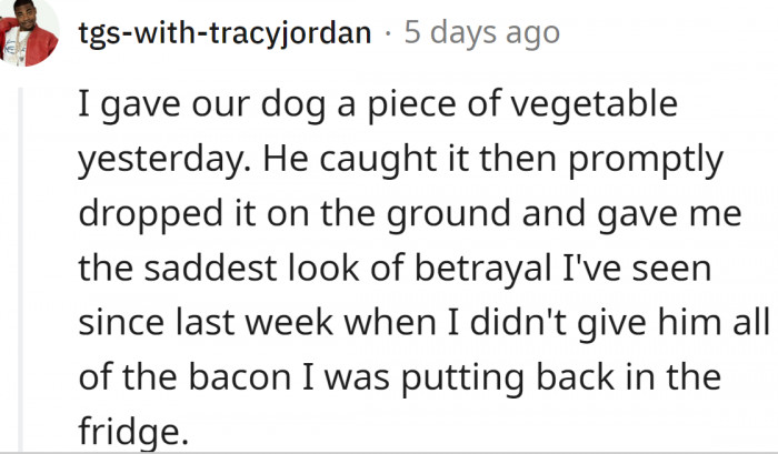 The saddest look of betrayal