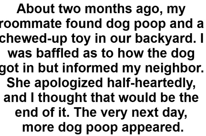 This is when they start finding things from the dog, and they begin to get upset about it.