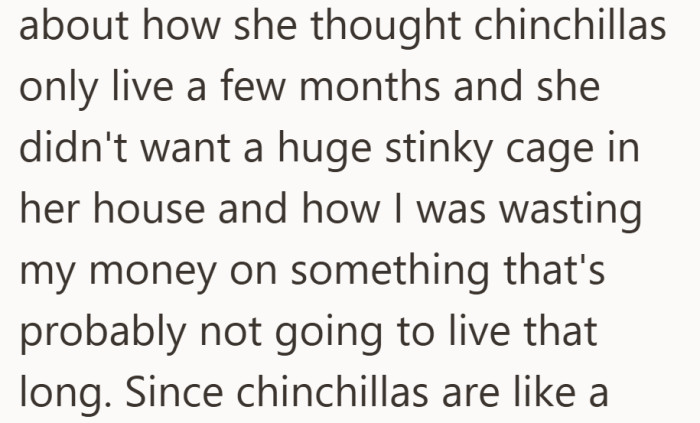 The argument centered on how long the pets would even matter in the first place.
