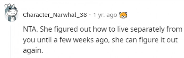 She can figure it out again.