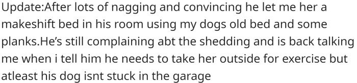 OP posted an update: