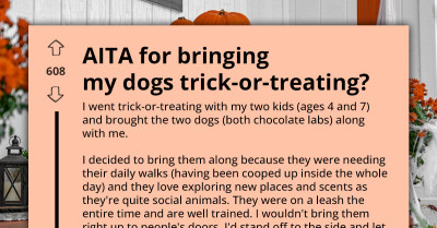 Trick-Or-Treat Trip Gets Heated After Family Shows Up For Candy With Two Large Dogs