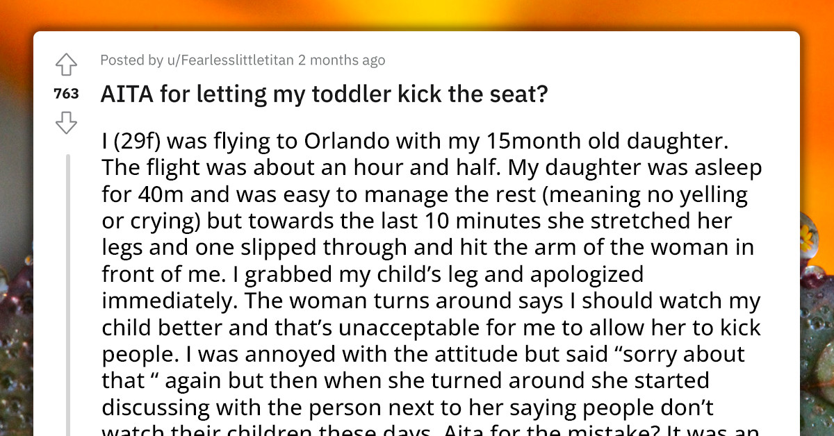 Toddler Accidentally Kicks Front Seat On A Flight, Then Mom Gets Brutally Told Off By Karen On