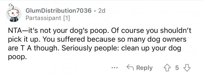 The a-hole is whoever left the poop there.