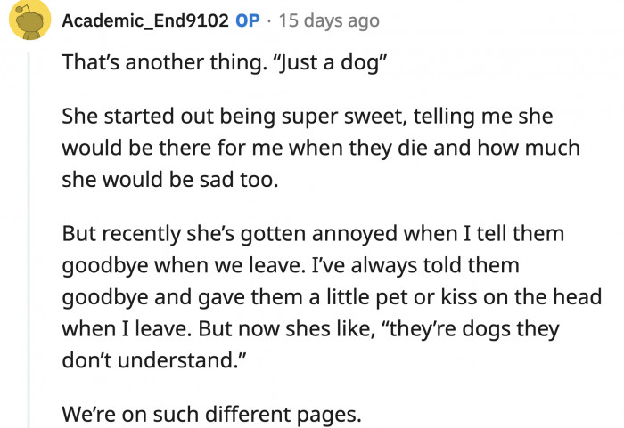 You're not even reading the same book, OP