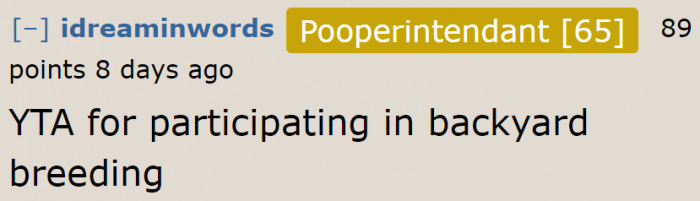What she's about to participate in is simply wrong.