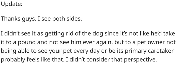 OP shared an update: