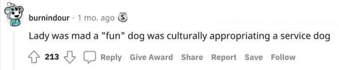 Culturally appropriating a service dog