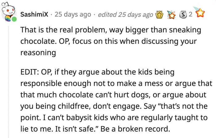OP's point is valid and he need not say anything else because he's not the one who should be making compromises here.