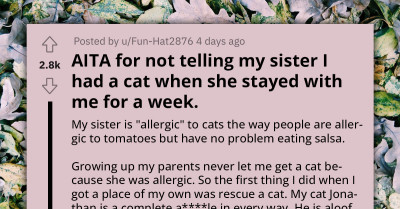 Woman Claims To Break Out In Hives Due To Cat "Allergies" Only After Learning That She's Been Around One For A Week