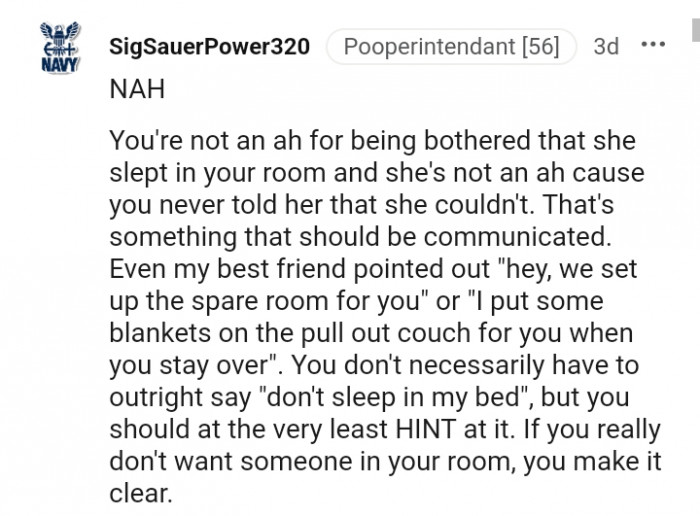 That is something that should be communicated