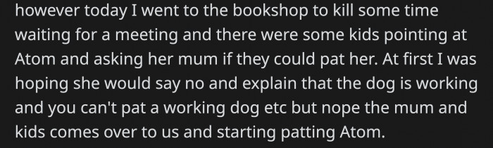 However, in the bookshop, it was a completely different story