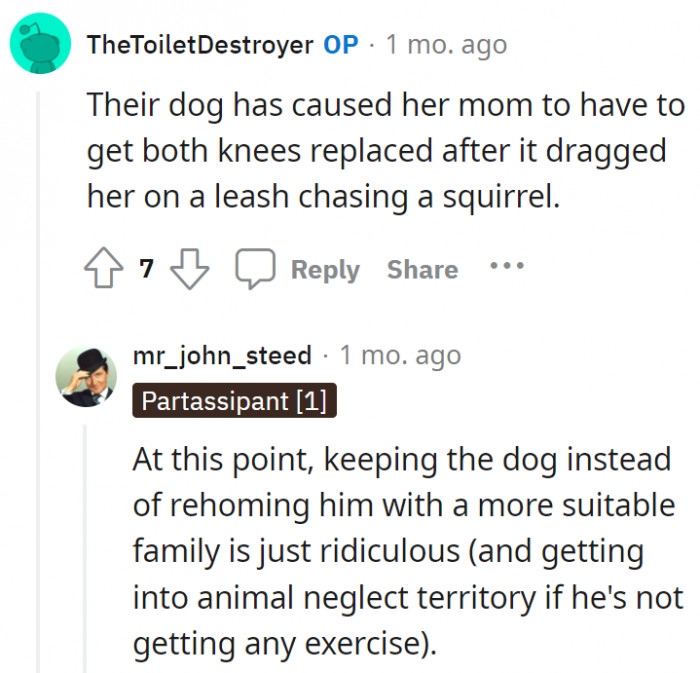 7. Apparently, the dog has already caused significant damage to the MIL