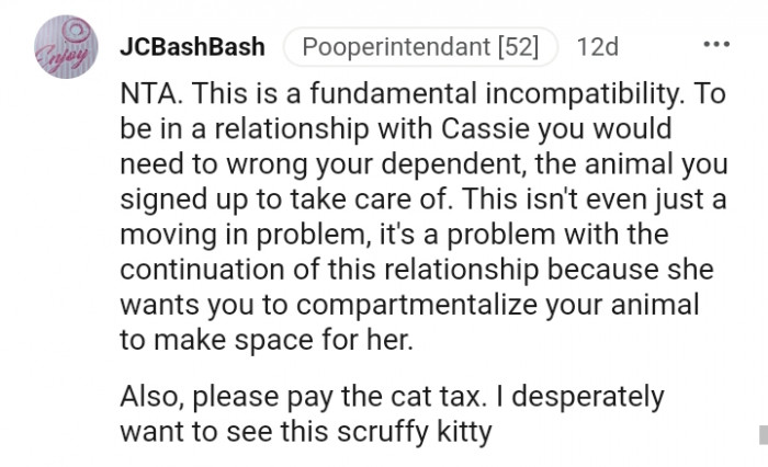 This isn't even just a moving in problem