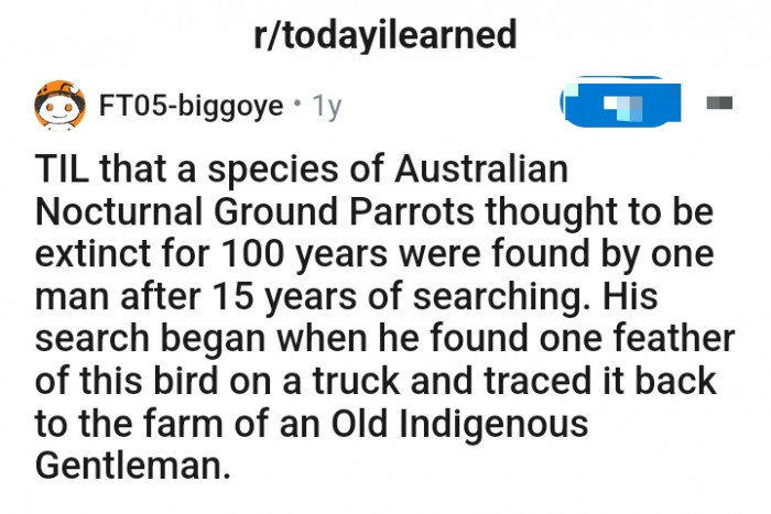 Redditor u/FT05-biggoye shares an interesting piece of information with the TodayILearned subreddit community