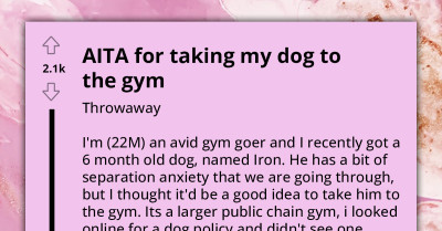 Online Community Criticizes Gym Goer for Insisting on Bringing His Puppy with Separation Anxiety Despite Other Customers' Complaints