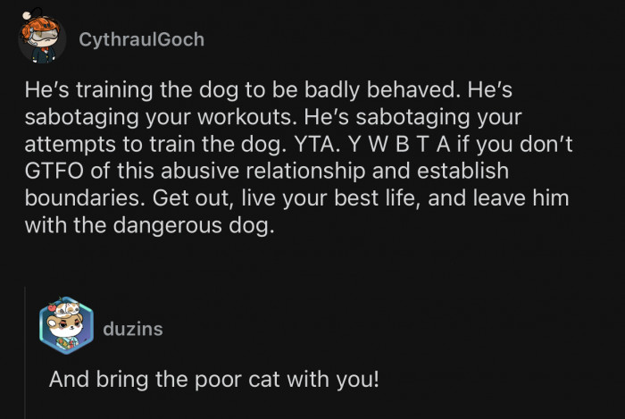 The whole situation OP is currently in is bad.