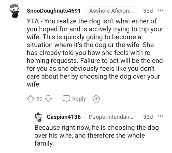 The dog isn't what either of you hoped for