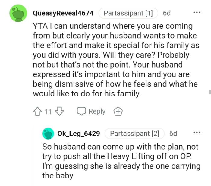 This is quite important to the OP's husband