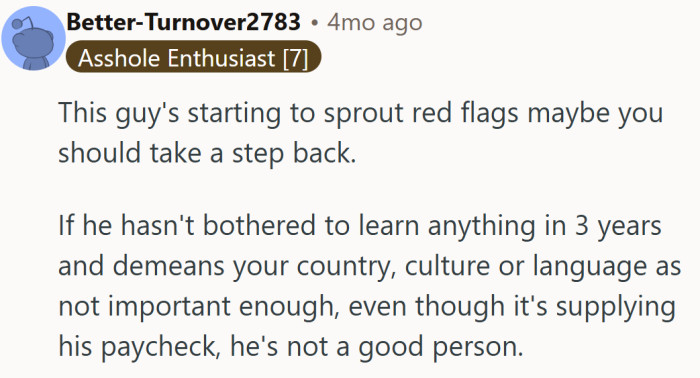 When the language barrier starts looking a lot like a character flaw, that’s more than a translation issue.