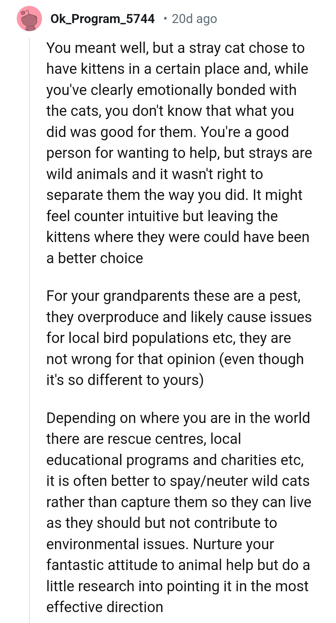 And the comments roll in...