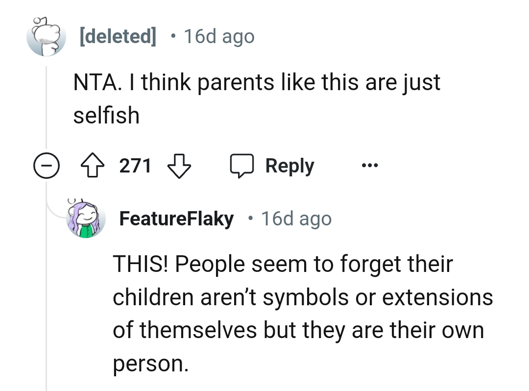 People seem to forget their kids aren't symbols