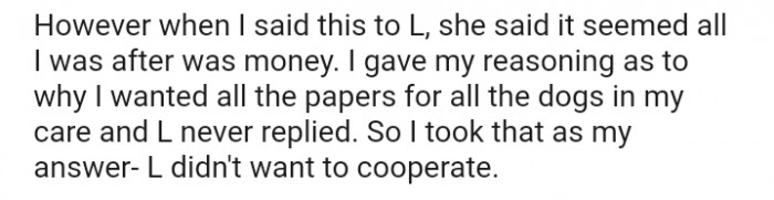 I wanted the papers for all the dogs