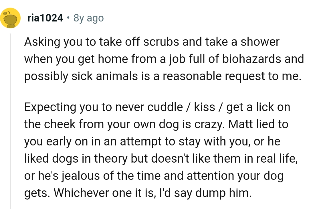 Matt did lie to the OP in an attempt to stay