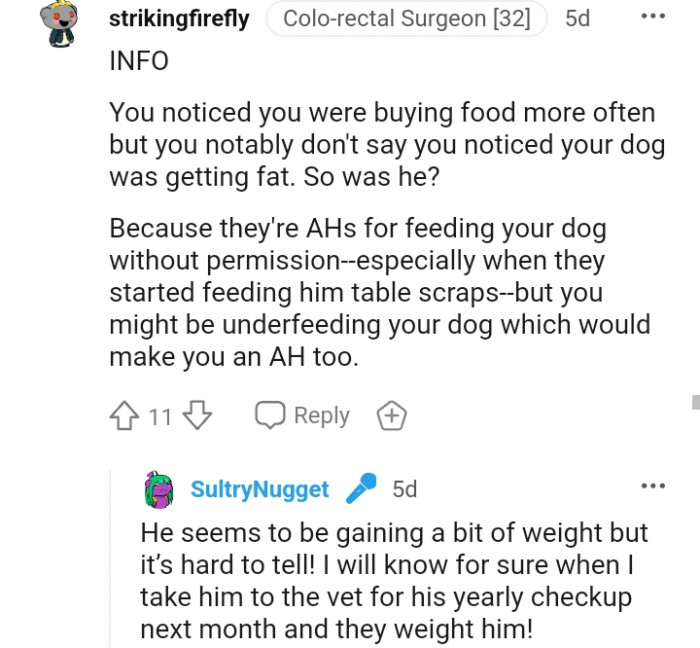 19. He Seems to Be Gaining Weight