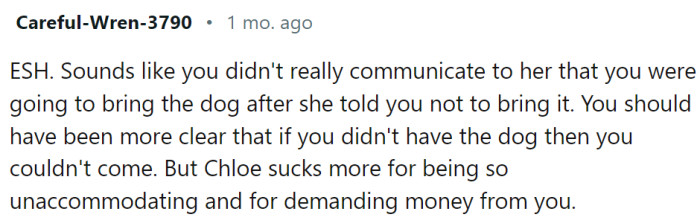 The bottom line is—there was no clear communication here.