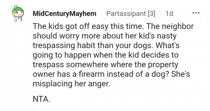 She is misplacing her anger