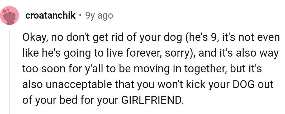 OP Shouldn't Get Rid of His Dog