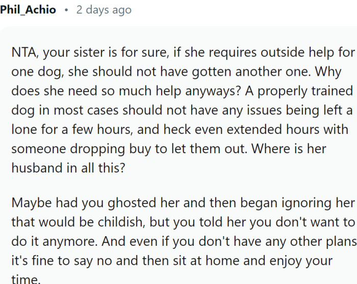 Two dogs when you cannot handle one?