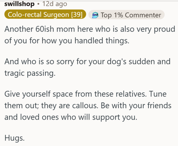 OP should be with people who support them