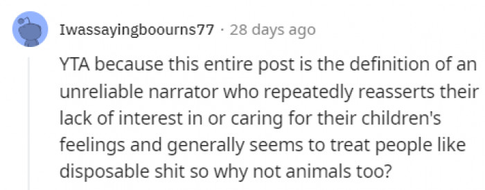 Unreliable narrator.