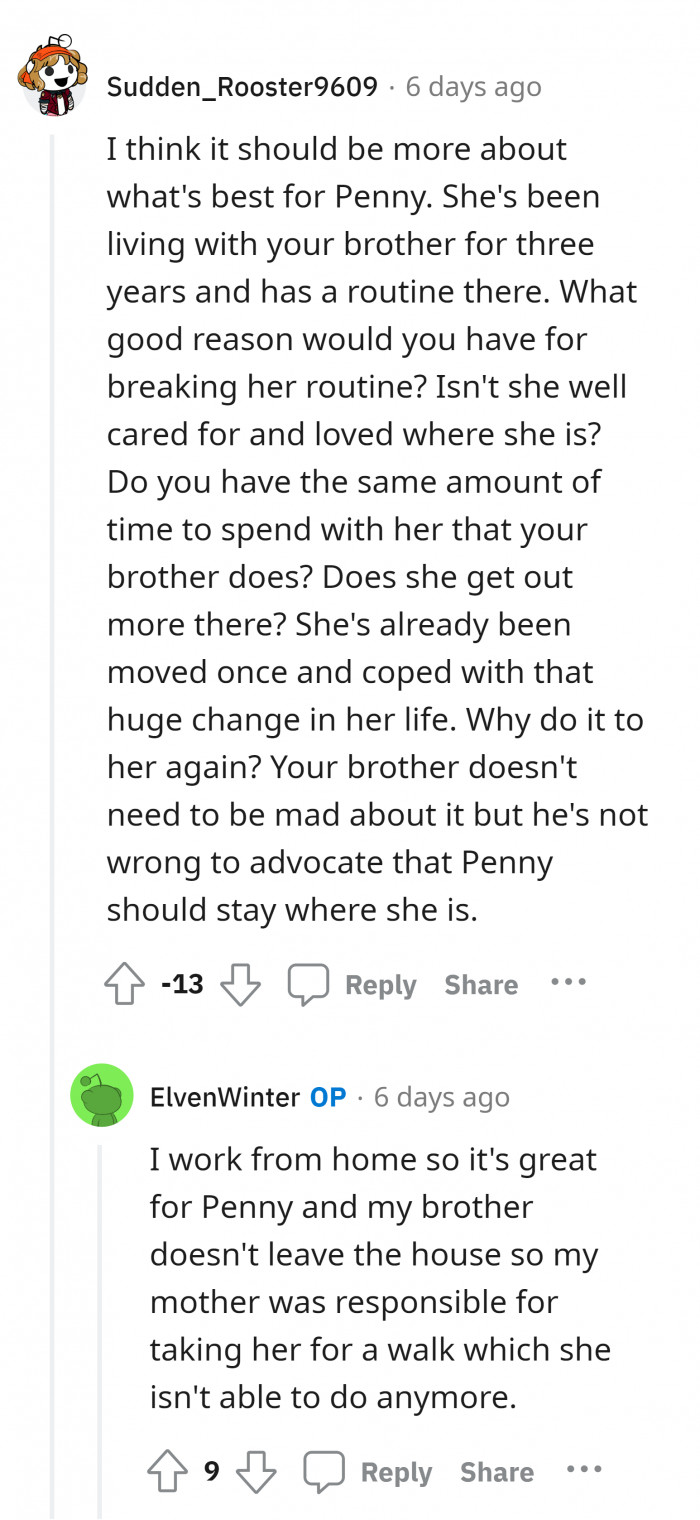 22. Doing what's best for Penny.