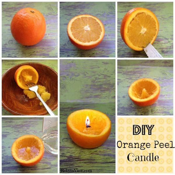 5. Orange Peel Candles