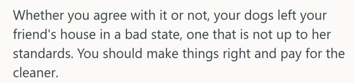 Firm reminder that standards don’t have to match for cleanup to still land on the guest.