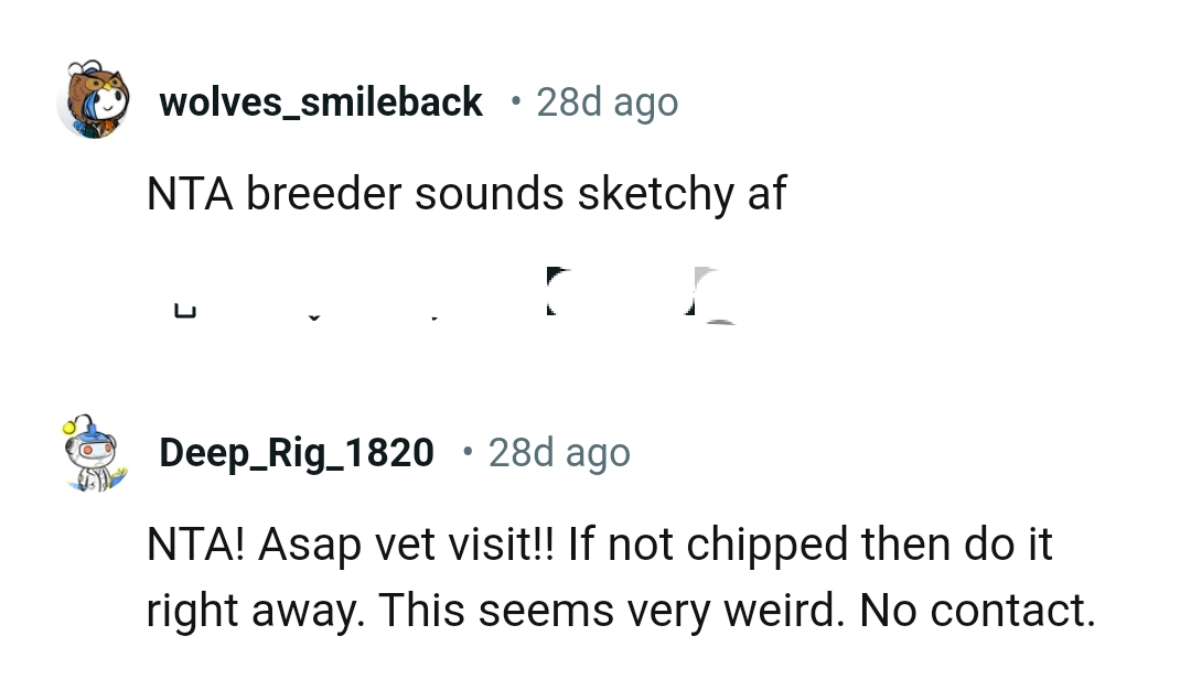 And the comments roll in...