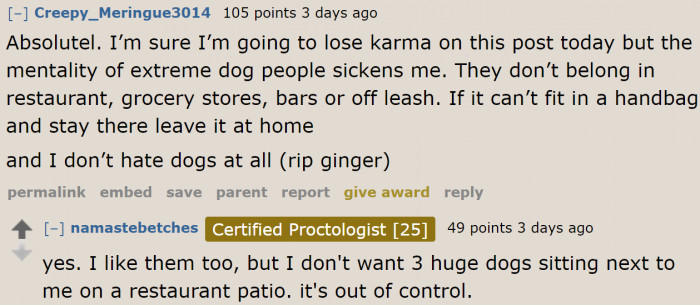 Redditors can be extreme, dog lovers can also be extreme.