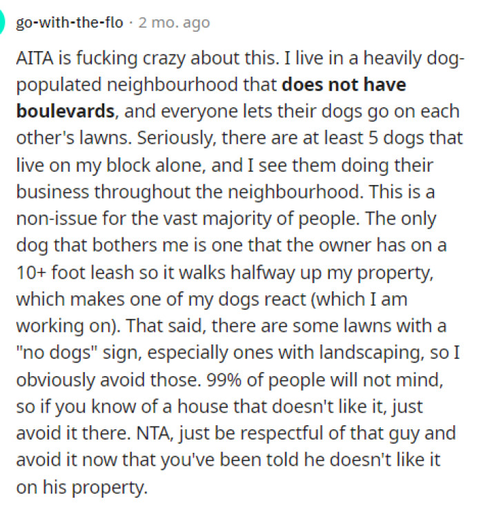 This person actually disagreed with the majority of comments and said that most people wouldn't actually mind this.