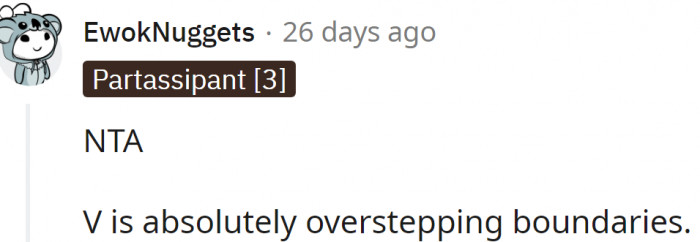 The roommate is seriously overstepping boundaries