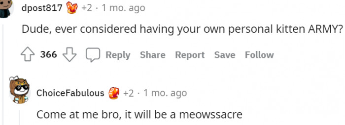 5. A kitten army is going to be a meowsacré