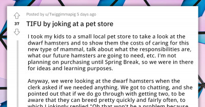 Redditor Gets Banned From Pet Shop For Making A Joke