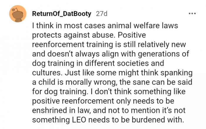 Just like spanking a child is morally wrong