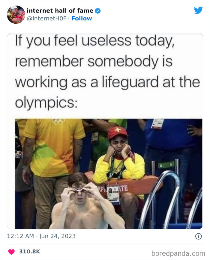 6. Lifeguard at the Olympics